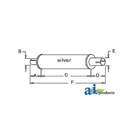 A & I Products Muffler 4.9" x19.8" x4.9" A-260424